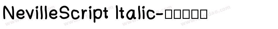 NevilleScript Italic字体转换